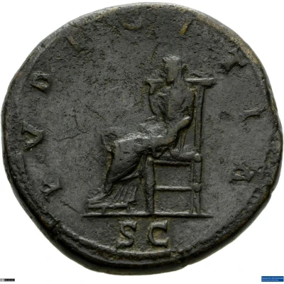Dupondius or As - Sabina PIETAS S C; Pietas back