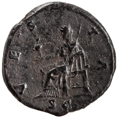 Dupondius or As - Sabina VESTA S C; Vesta back