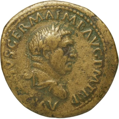 Dupondius or As - Vitellius PAXS AVGVSTI S C; Pax front