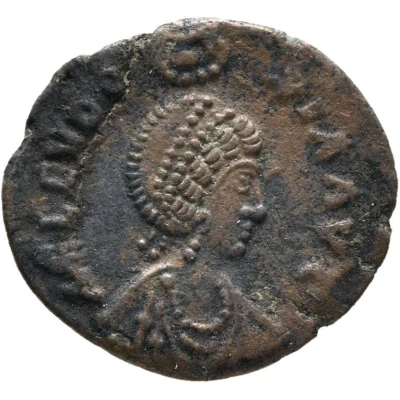 Follis - Aelia Eudoxia SALVS REI PVBLICAE; Constantinopolis front