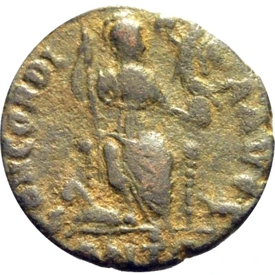 Follis - Arcadius CONCORDIA AVGG; Antioch back