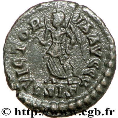 Follis - Arcadius VICTORIA AVGGG; Siscia back