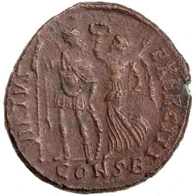 Follis - Arcadius VIRTVS EXERCITI; Constantinopolis back