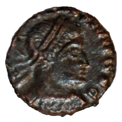 Follis - Constantinus II GLORIA EXERCITVS; Barbarous imitation front