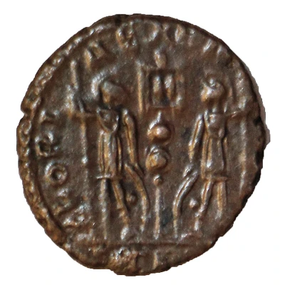 Follis - Constantius II GLORIA EXERCITVS; Barbarous imitation back