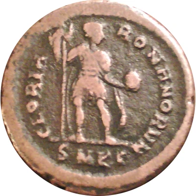 Follis - Honorius GLORIA ROMANORVM; Cyzicus back