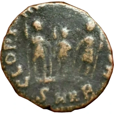 Follis - Honorius GLORIA ROMANORVM, issued under Arcadius, Cyzicus back