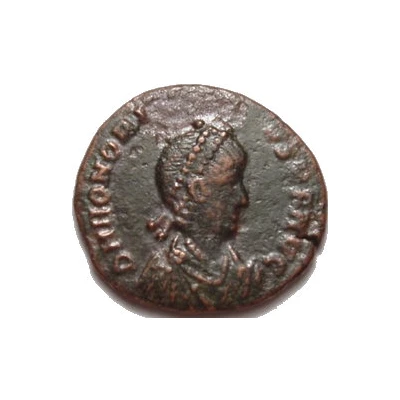 Follis - Honorius VIRTVS EXERCITI; Constantinopolis front