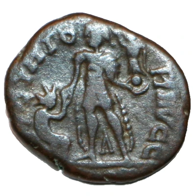 Follis - Magnus Maximus REPARATIO; Barbarous imitation; Spain back