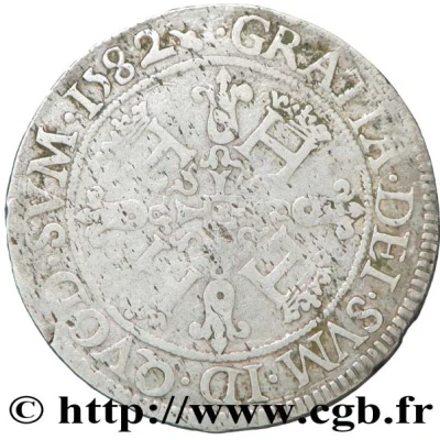 Franc with four H - Henry II 1st type back