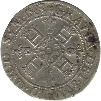 Franc with four H - Henry II 2nd type back