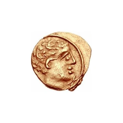 Gold 10 Asses Male head series III: facing right; value right 211 BC - 206 BC front