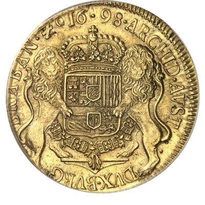 Gold Ducaton / 8 Sovereigns - Charles II back