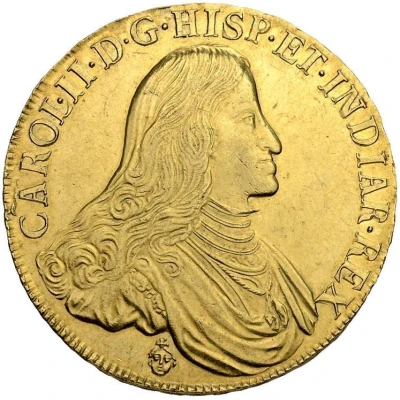 Gold Ducaton / 8 Sovereigns - Charles II front