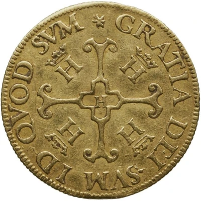 Gold Ecu - Henry I of Albret ND back