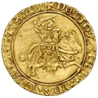 Gold Ecu with knight - Gaston X of Grailly ND front