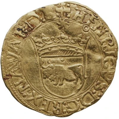 Gold Ecu with sun - Henry I of Albret ND front