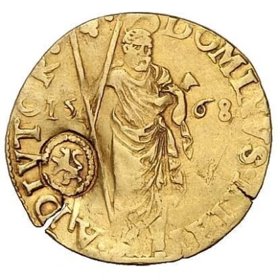 Gold Gulden "Burgundian" - Philip II Countermarked ND front