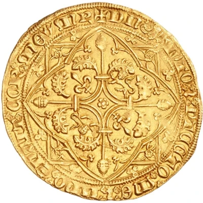 Gold Noble - Edward of Woodstock 1st issue: heavy type ND back