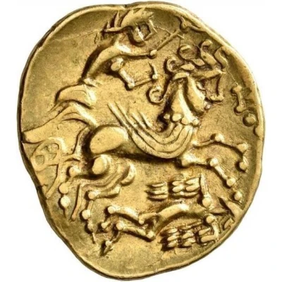 Gold Stater with anthropomorphic horse and winged figure 80 BC - 50 BC back