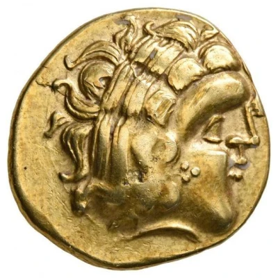 Gold Stater with anthropomorphic horse 80 BC - 50 BC front