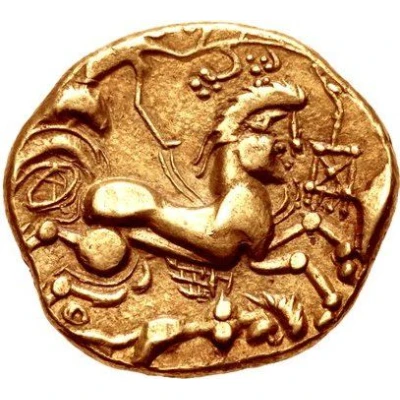 Gold Stater with hippocampus 100 BC - 70 BC back