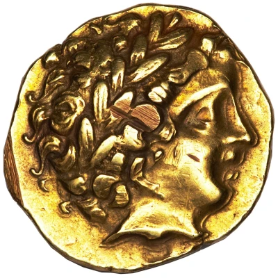 Gold Stater with triskelion on reverse 200 BC - 100 BC front