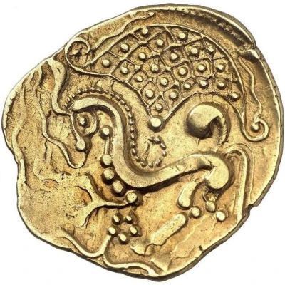 Gold Stater with wolf-tooth decoration class V 60 BC - 52 BC back