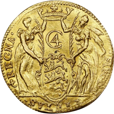 Gold coin - Christian IV ND back