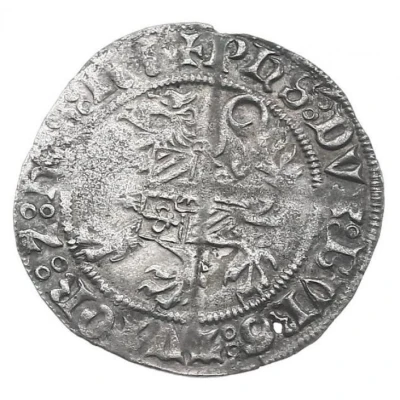 Groat "Kromstaart" - Jacqueline and Philip the Good, Regent ND front