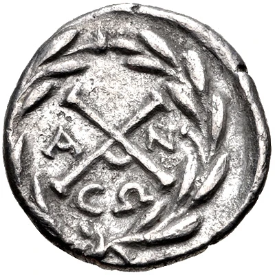 Hemidrachm Antigoneia 188 BC - 180 BC back