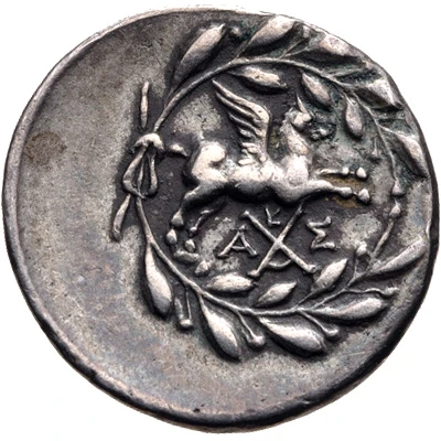 Hemidrachm Corinth 160 BC - 146 BC back