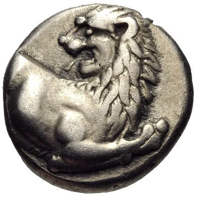 Hemidrachm 386 BC - 338 BC front