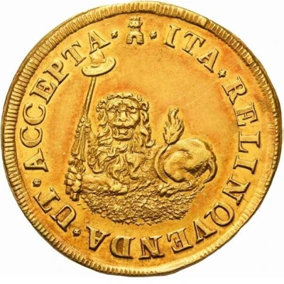 Hoedjesschelling Gold, struck to multiple ducat weights back