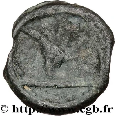 Long-necked potin 70 BC - 10 BC back