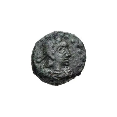 Nummus - Thrasamund Carthage mint; staurogram front