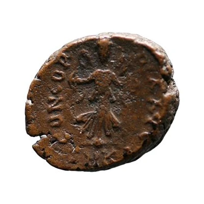 Nummus - Valentinian III CONCORDIA AVG; Cyzicus back