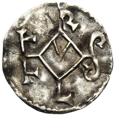 Obol - Charlemagne Melle mint; monogram front