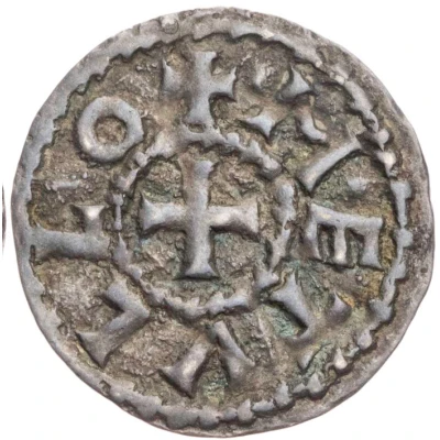 Obol - Charles II Melle mint; cross below monogram back