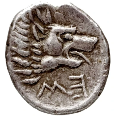 Obol Lion 450 BC - 350 BC back