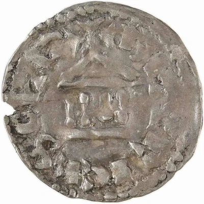 Obol - Lothair II Bourges mint; temple back