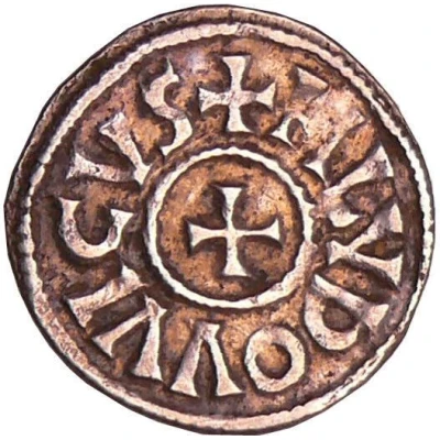 Obol - Louis I Melle mint; crosses front