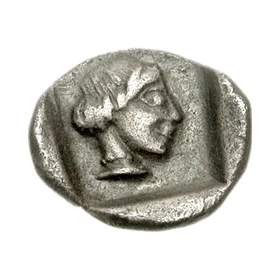 Obol Mantineia 450 BC - 430 BC back