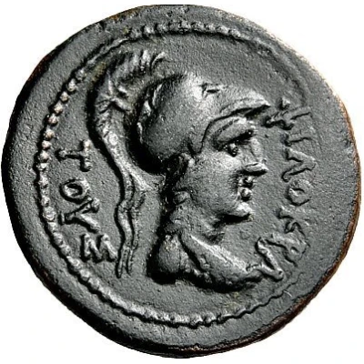 Obol - Philokrates, Italos and Petraios 30 BC - 27 BC front