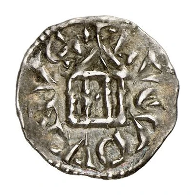 Obol - Rudolf III Lyon mint; temple back