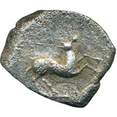 Obol with deer 100 BC - 50 BC back