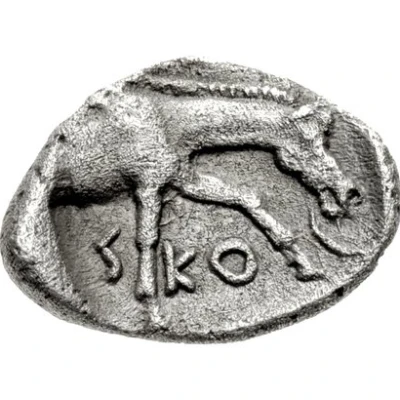 Obol 400 BC - 350 BC back