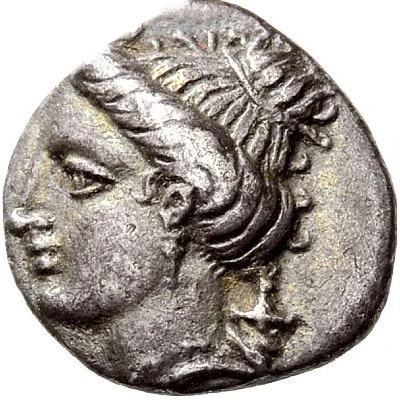 Obol 350 BC front