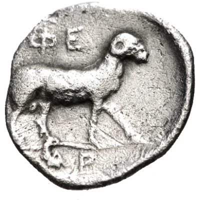 Obol 370 BC - 340 BC back