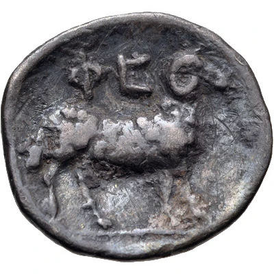 Obol 370 BC - 340 BC back